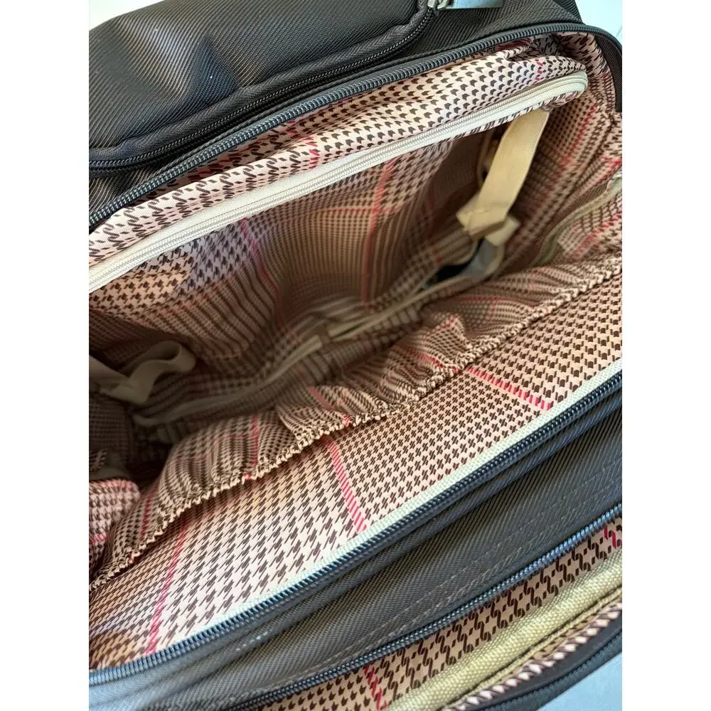 Chaps Ralph Lauren Brown Rolling Business Briefcase Carry-on Overnight Luggage